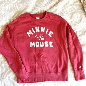 Pink Uniqlo Disney Minnie Sweatshirt
